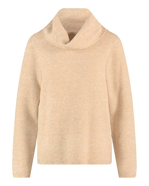 Polojumper med stor krage beige - 5