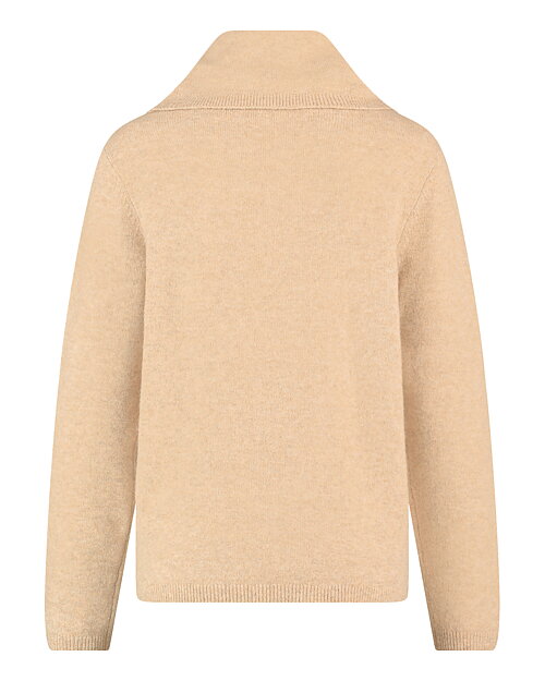 Polojumper med stor krage beige - 6