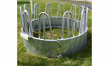 Foderhäck 2,3m dia. 12st ätplatser varmgalv. För nöt, 3punktsfäste ingår.