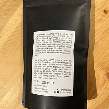 Hela Hampfrön 250 g, Jädra Prästgård
