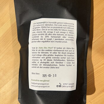 Hampfrömjöl 300 g, Jädra Prästgård