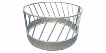 Foderhäck rund m. sneda avskiljare 1,6m dia. H:0,92m H-plåt:0,25m