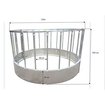 Foderhäck rund 1,6m dia. Varmgalvaniserad,