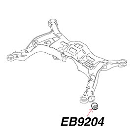 Bussning subframe bak främre yttre