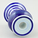 Lisa Larson (1995) Candleholder with Blue Decor 13 cm