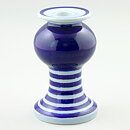 Lisa Larson (1995) Candleholder with Blue Decor 13 cm