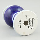 Lisa Larson (1995) Candleholder with Blue Decor 13 cm