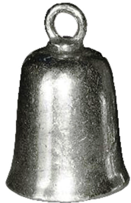 Gremlin Bell Plain Large Pewter 1 1/4"x7/8"