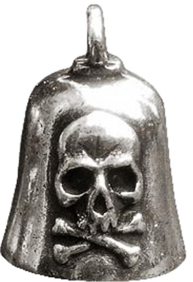Gremlin Bell Skull & Crossbones 1 1/4"x7/8"