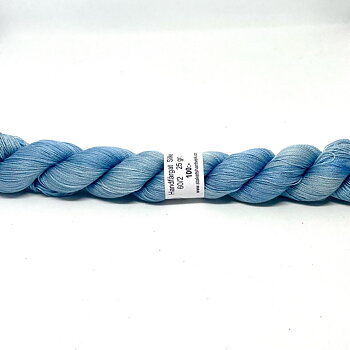 Handfärgad Silke 60/2 Ljusblå