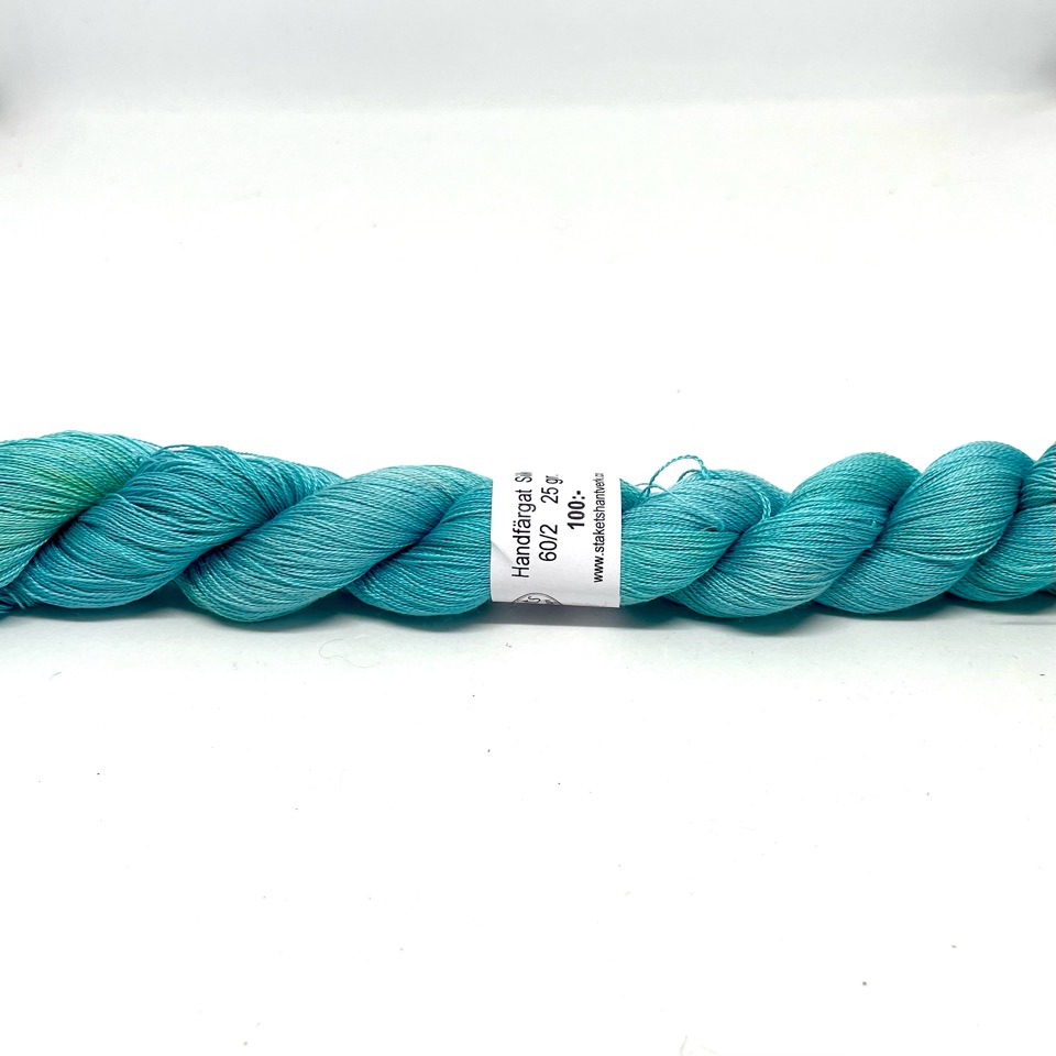 Handdyed Silk 60/2 Pale Turquoise with green