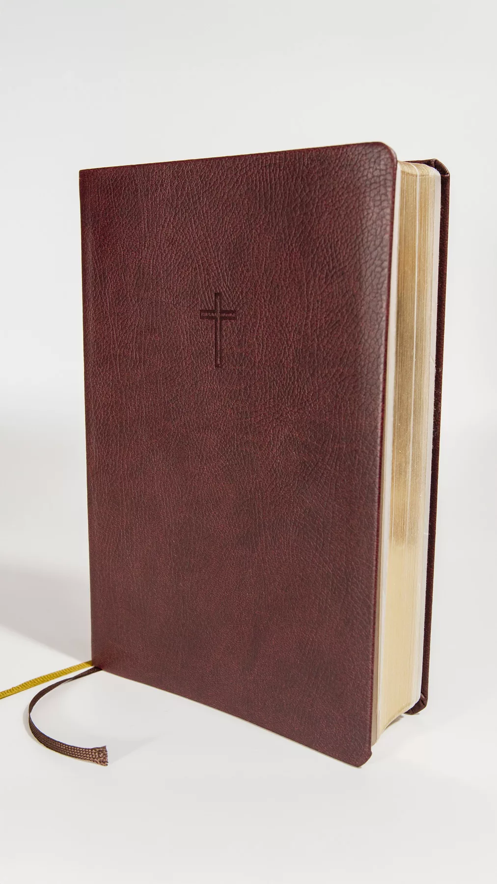 Folkbibeln 2015-Slimline Mörkbrun Konstskinn - 2