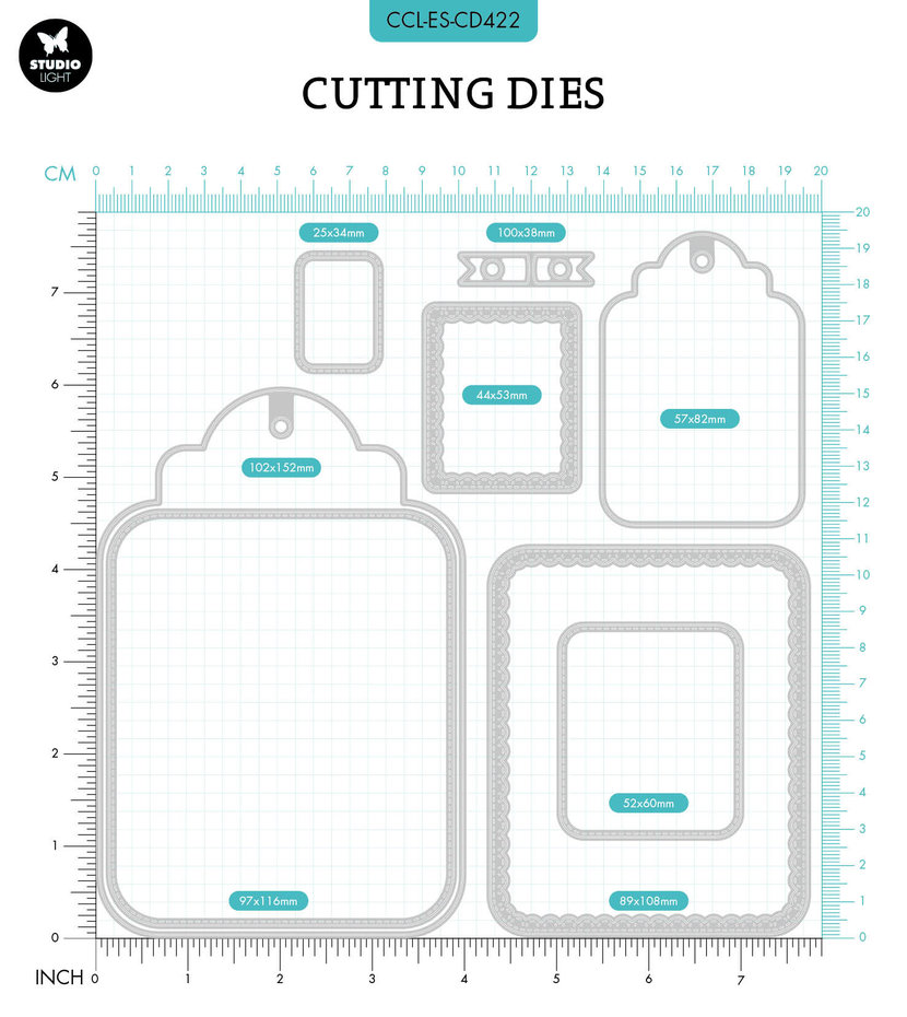 Studio Light  CRAFTLAB-Essentials Cutting Dies Tag Set  - 3
