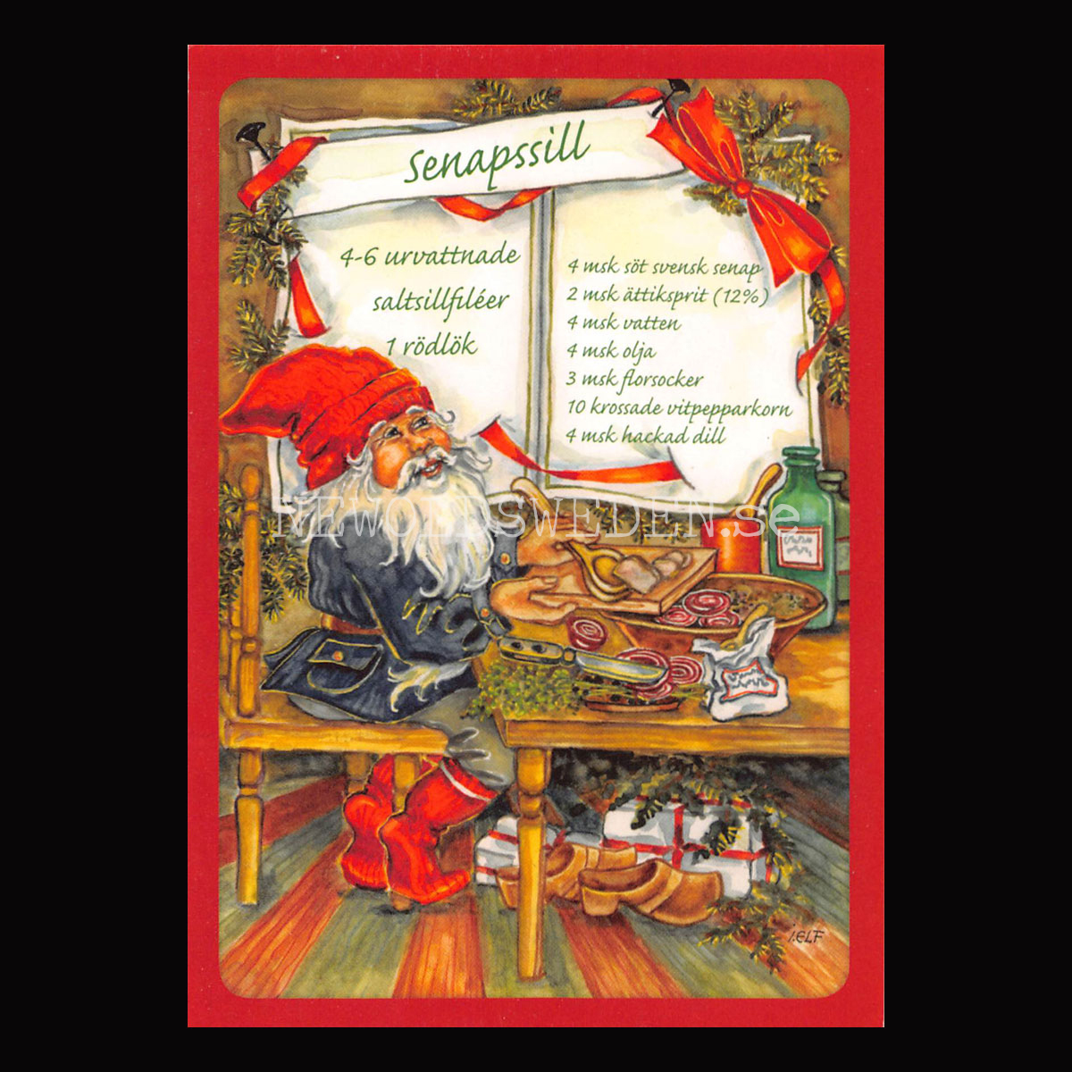 Senapssill - Receptvykort - Ingrid Elf - 961