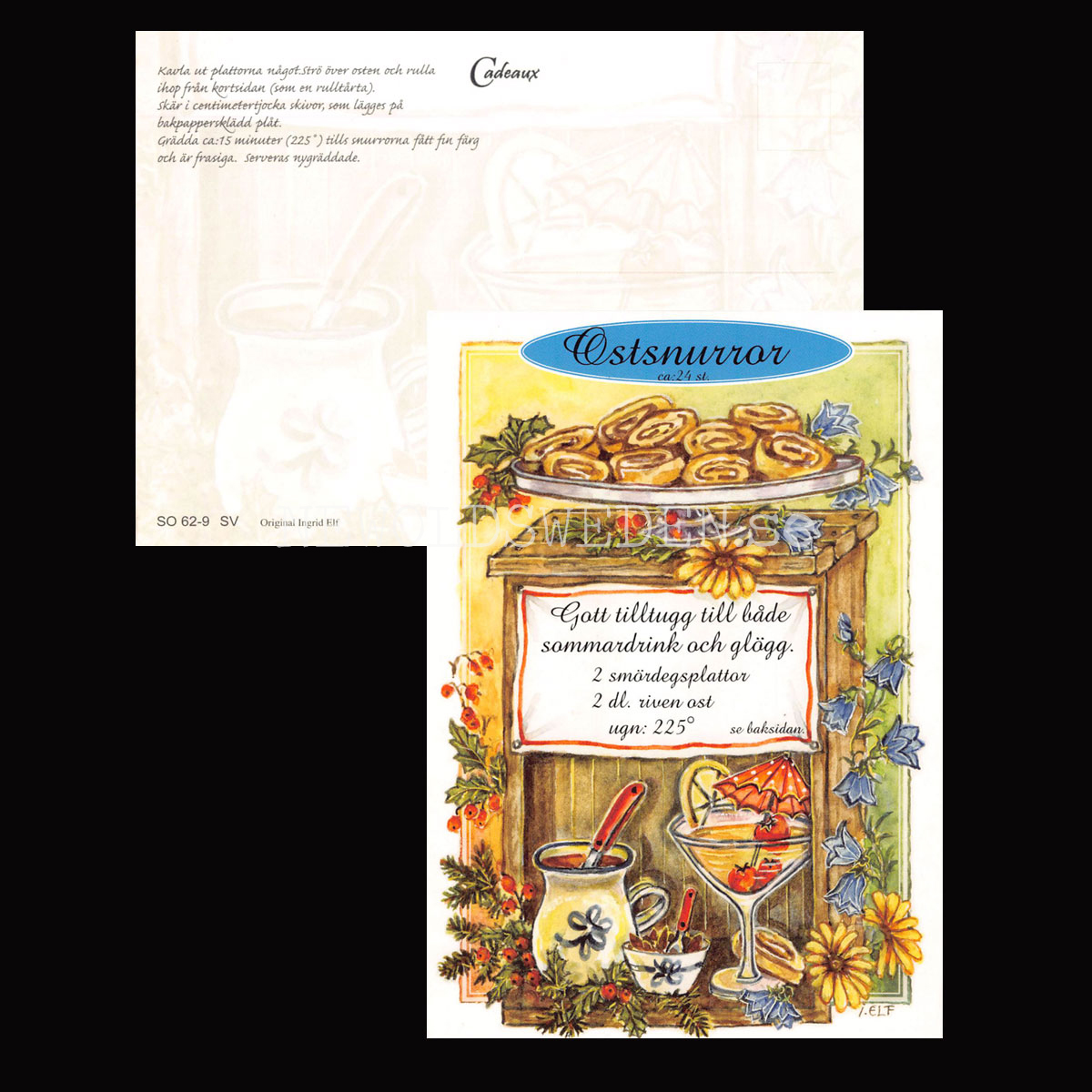 Ostsnurror - Receptvykort - Ingrid Elf - 963 - 2