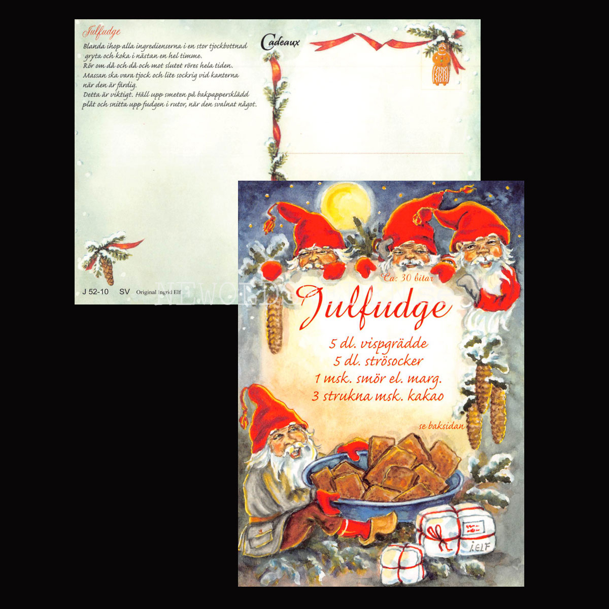 Julfudge - Receptvykort - Ingrid Elf - 961 - 2