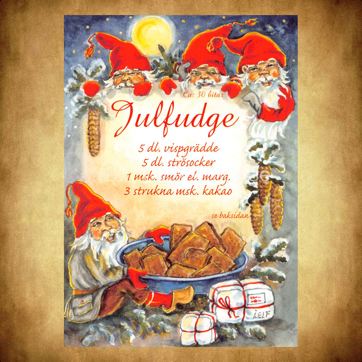 Julfudge - Receptvykort - Ingrid Elf - 961 - 3