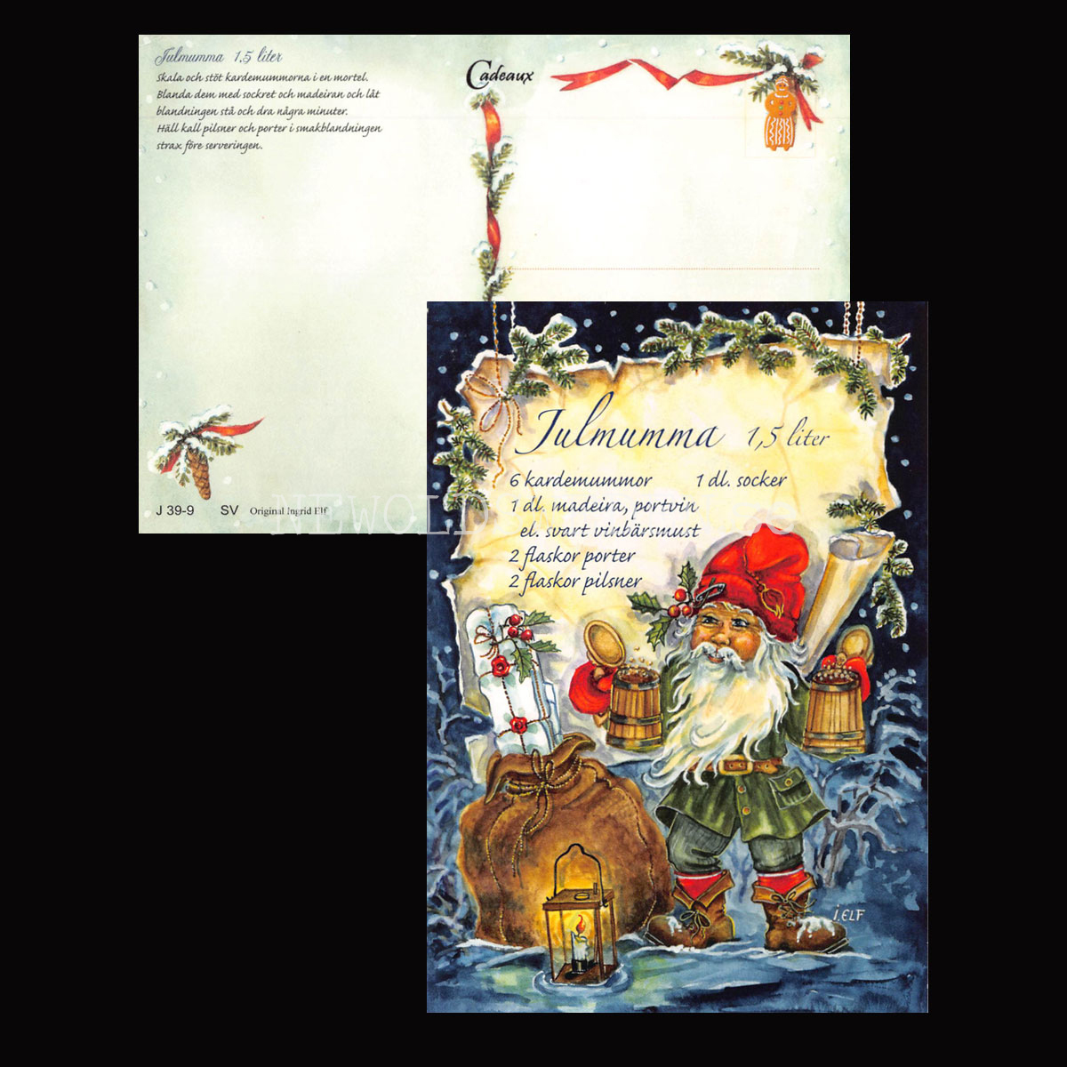 Julmumma - Receptvykort - Ingrid Elf - 961 - 2