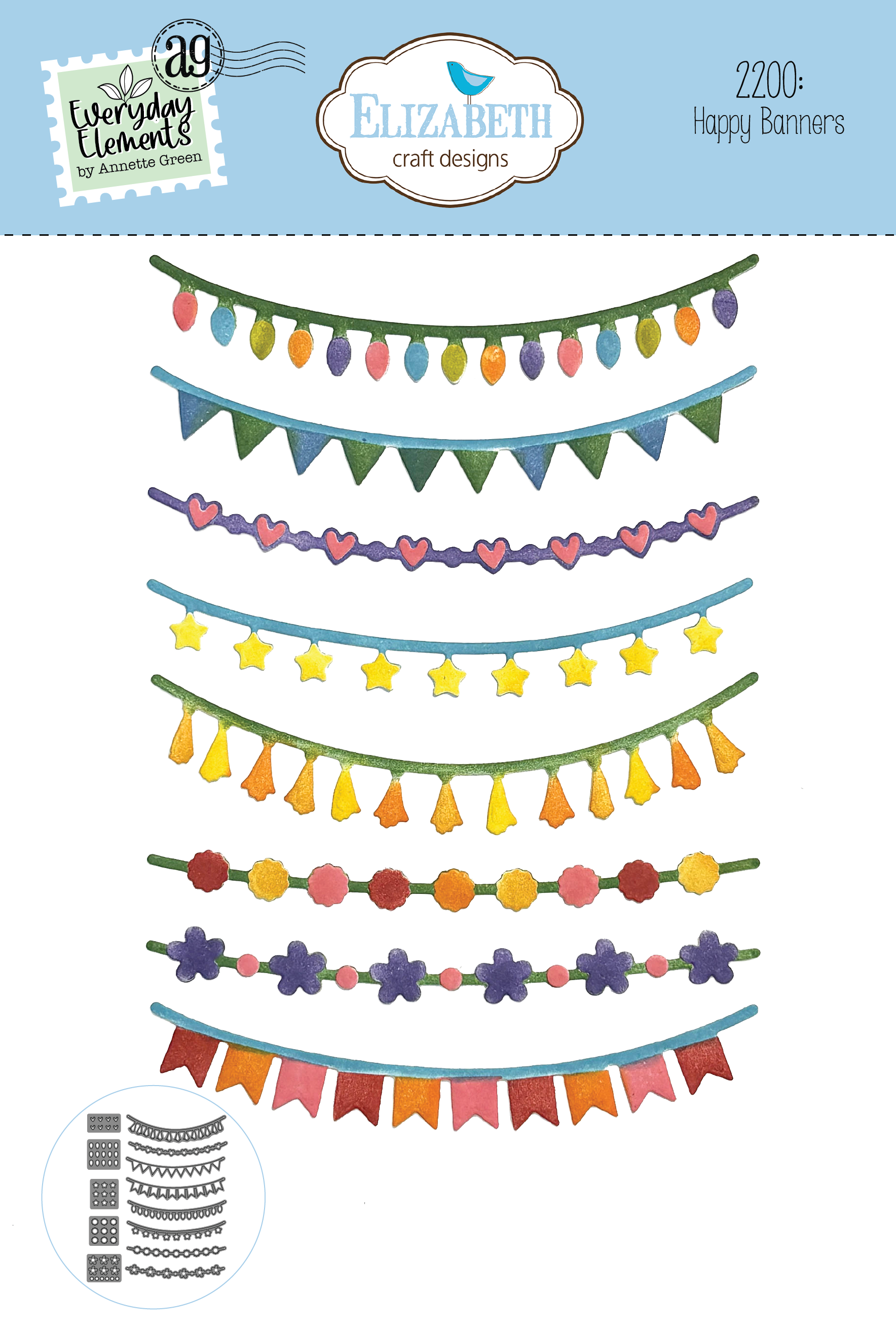Elizabeth - Happy Banners - set Dies
