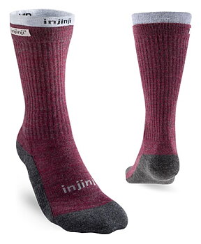 Injinji Naisten Liner + Hiker Maroon/ Heather Grey (ruskeankeltainen/ kanervanharmaa)