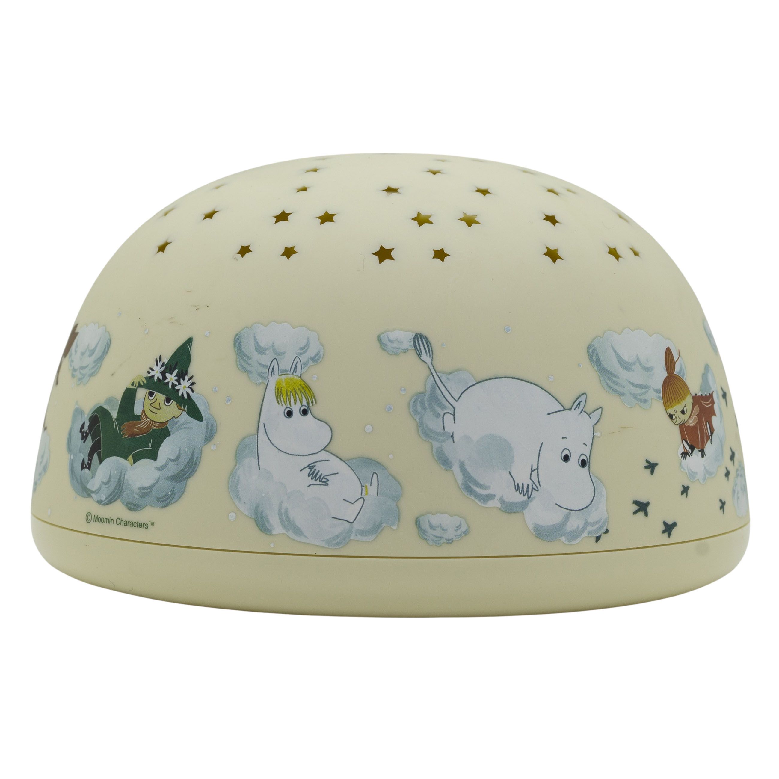 Moomin night light with starry sky and music