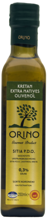  Olivolja Orino, från Kreta 250ml Glasflaska (Protected Designation of Origin stämpel) Extra Virgin