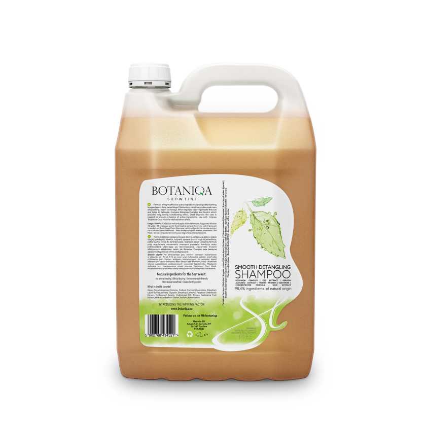 Botaniqa Smooth & Detangling Shampoo, 4 liter