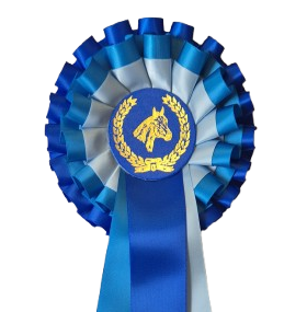 1018 - Rosettenkombination 3 Girlanden 3 Bänder, 39 cm - 2