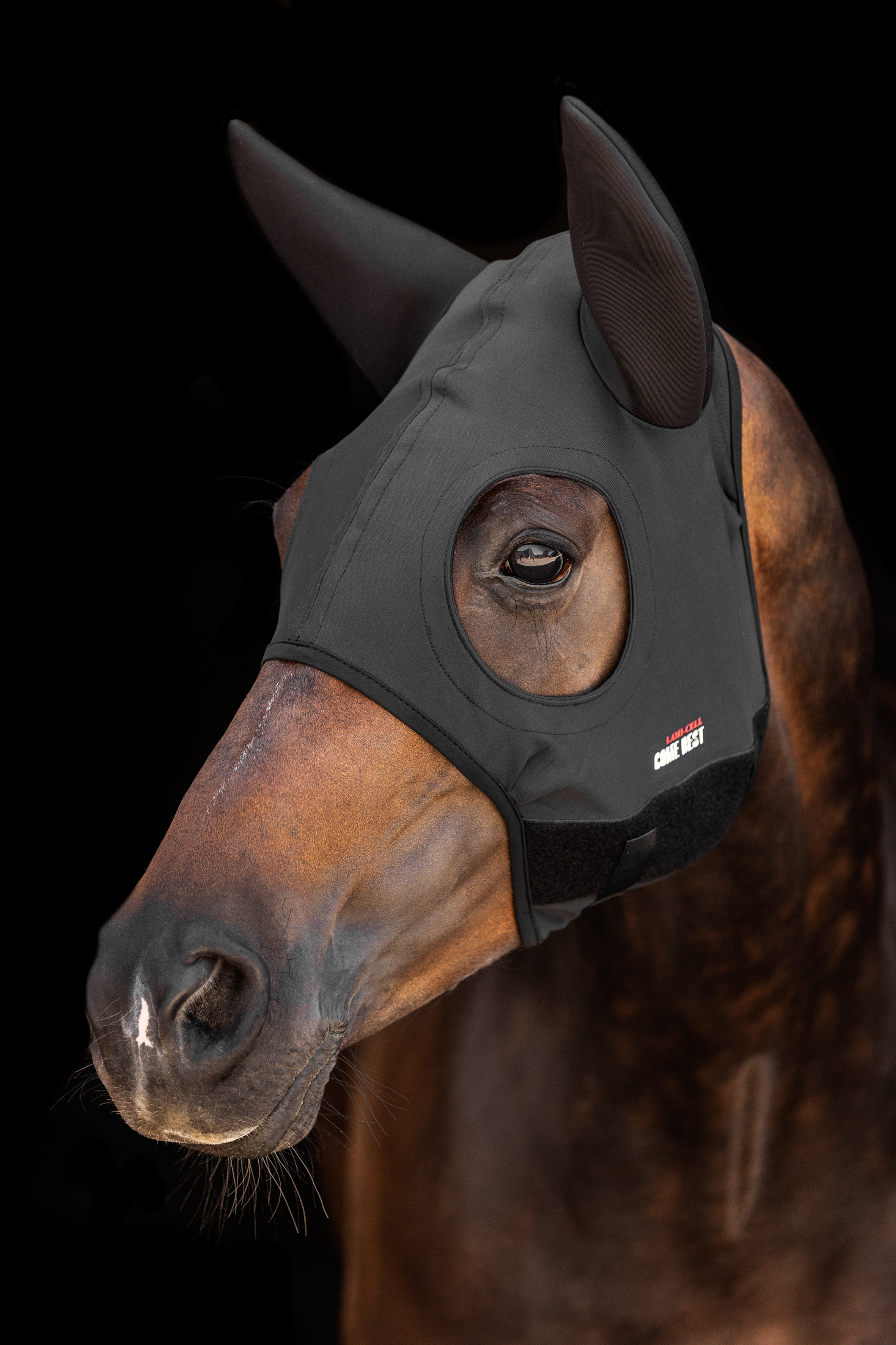 Lami-Cell Titanium Mask With Soundless Ears - Black
