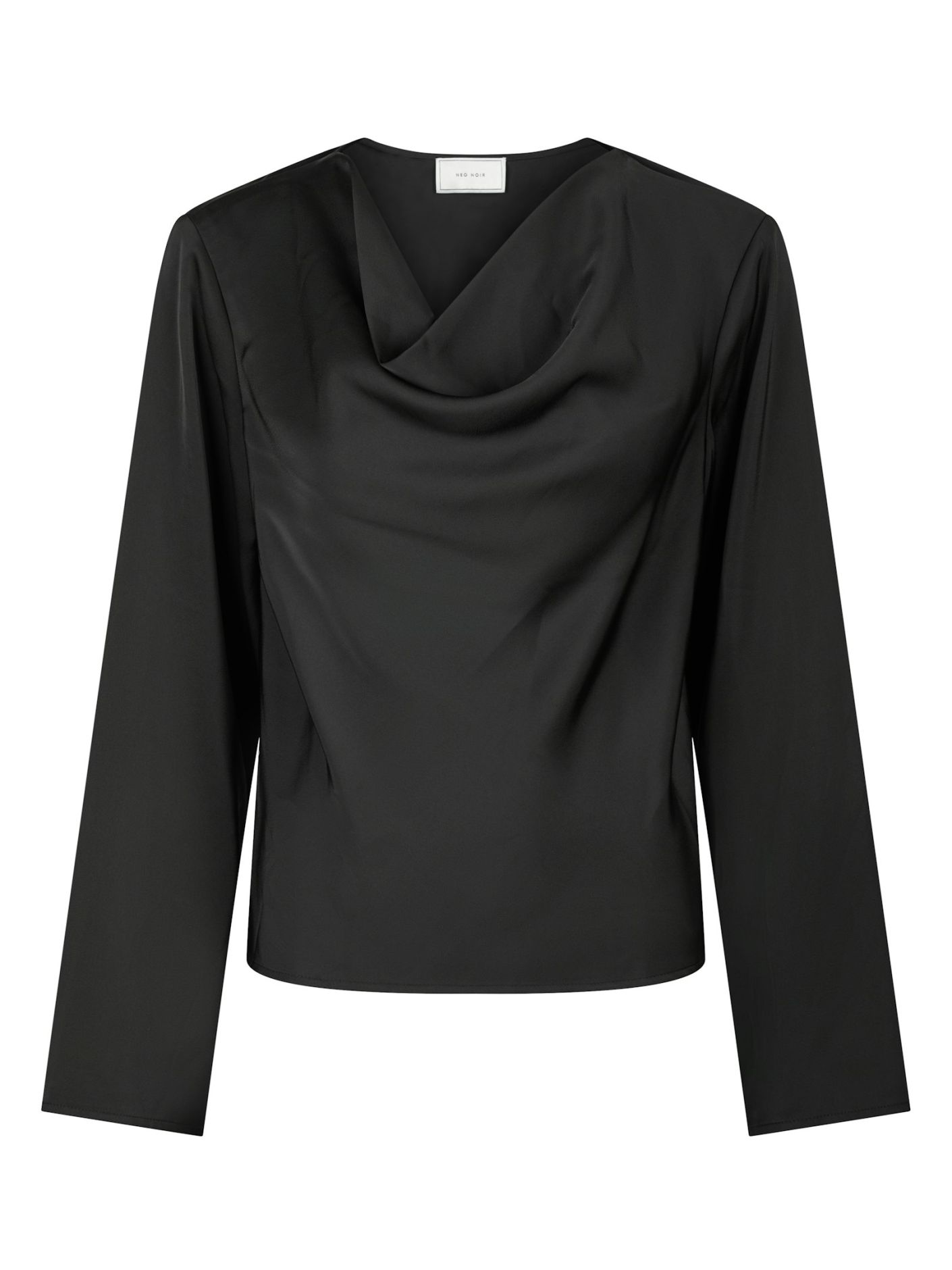 Neo Noir  - Vallista Soft Satin Blouse Black - 3