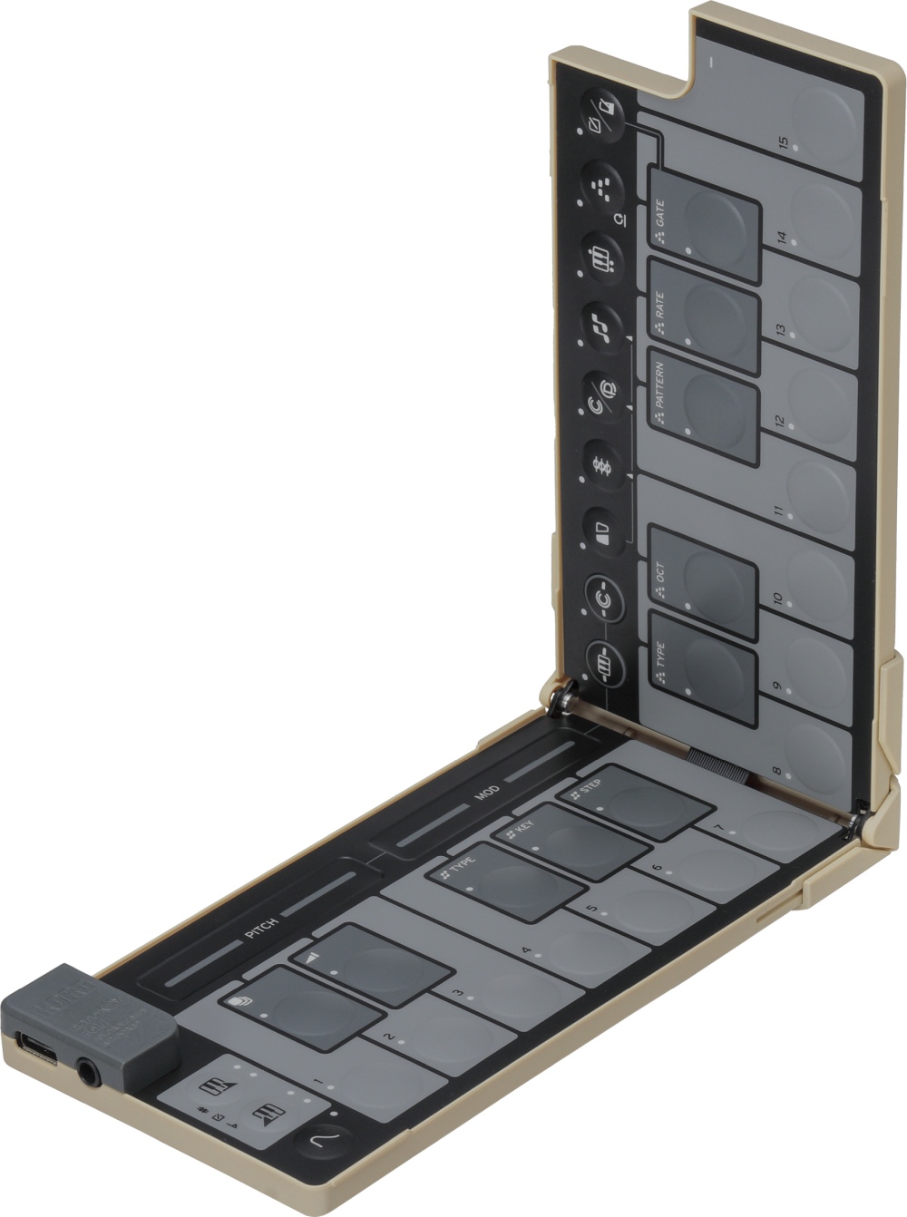 KORG nanoKEY Fold Sand Beige foldable mini midi keyboard
