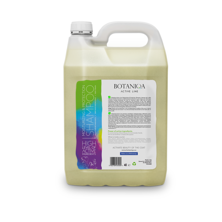 Botaniqa Active Line Moisturizing & Protection Shampoo, 4 liter
