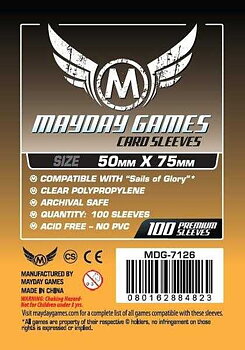 Custom Sails of Glory Card Sleeves 50x75mm (100)