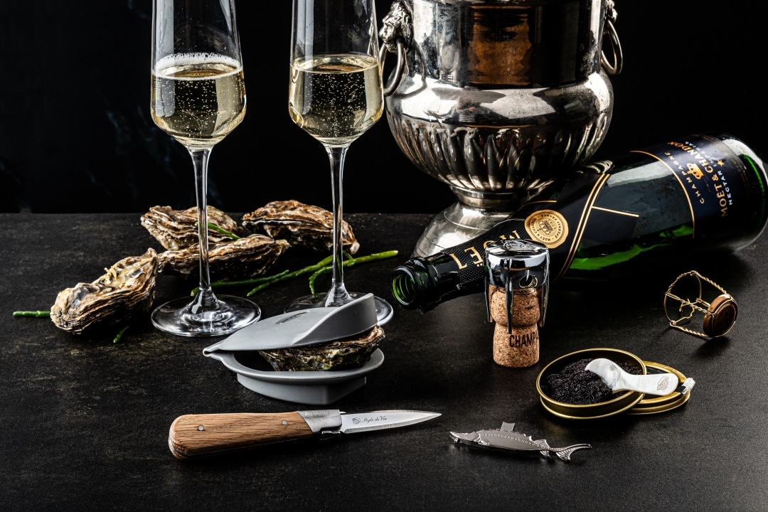 Laguiole Presentset Ostron, Champagne & Kaviar 5 delar - 6