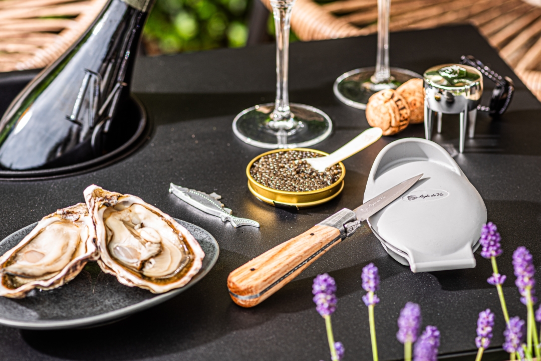 Laguiole Presentset Ostron, Champagne & Kaviar 5 delar - 5
