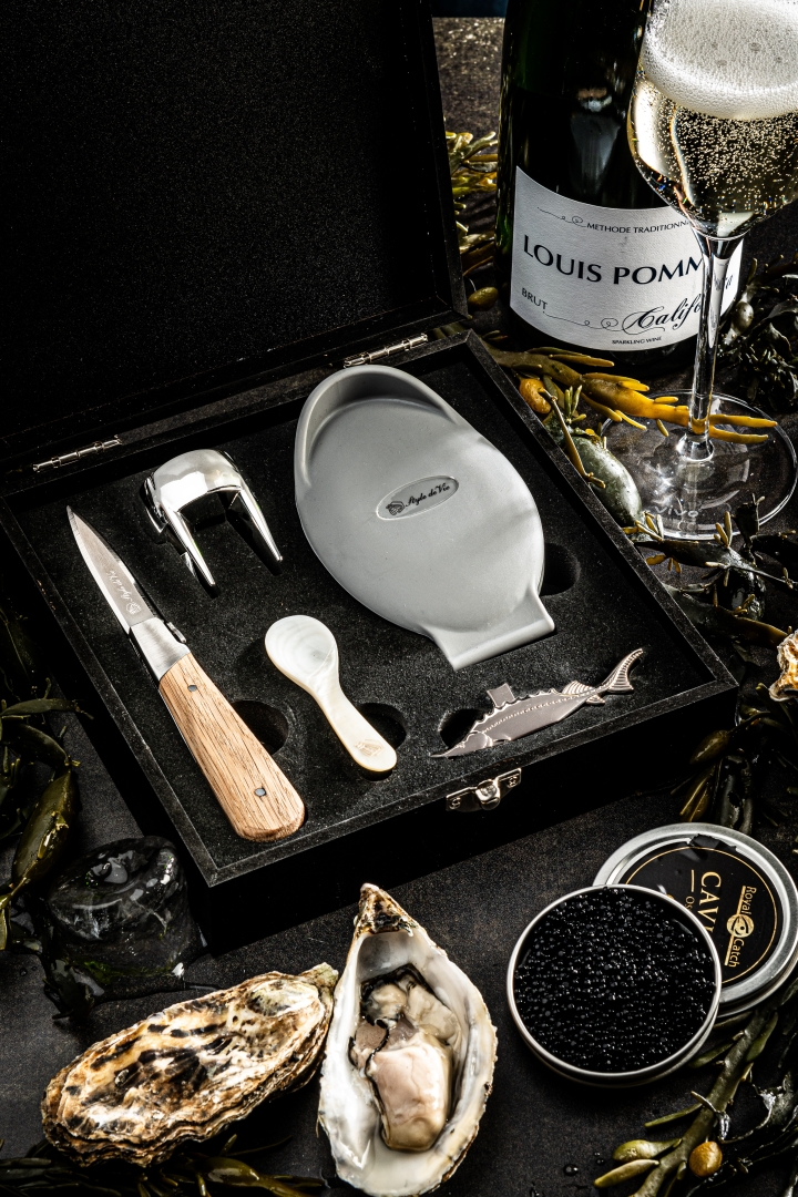 Laguiole Presentset Ostron, Champagne & Kaviar 5 delar - 7