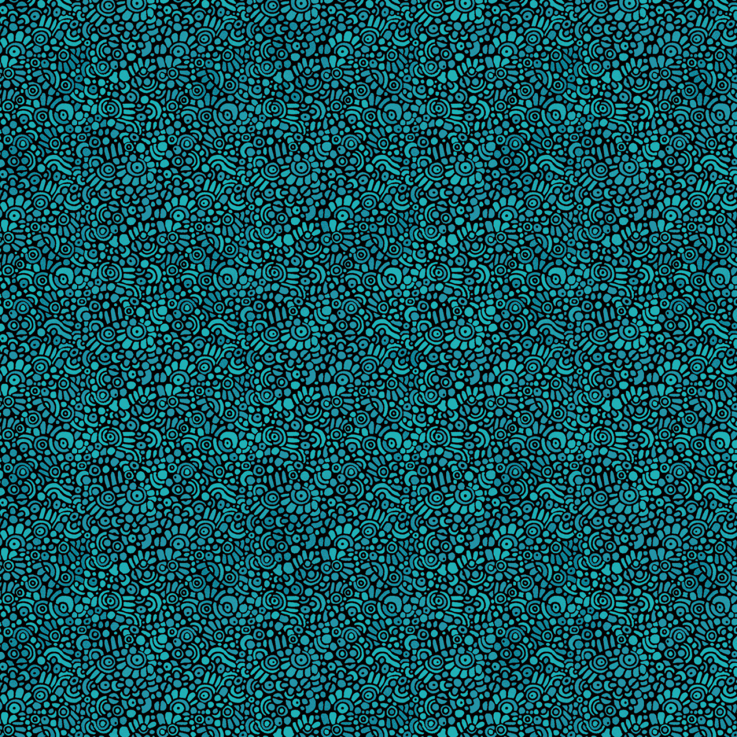 Alluring Peacock - Pebble Mosaic Dark Teal 