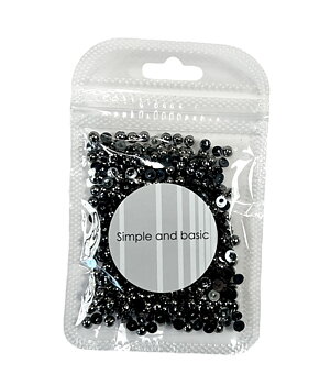 Simple and Basic Half Pearl Polished Antique Silver 4mm