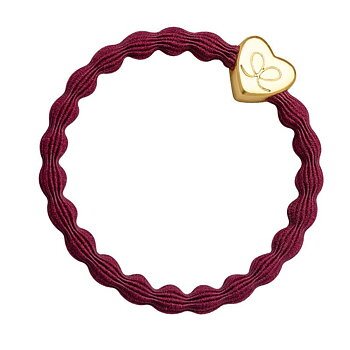 By Eloise London Gold heart burgundy
