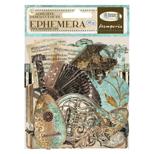 Stamperia Music Adhesive Cut-outs Ephemera 