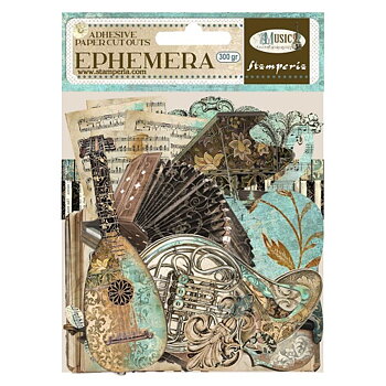Stamperia Music Adhesive Cut-outs Ephemera 