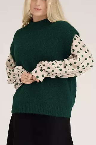 A-View - Patrisia Knit Vest Dark Green - 2