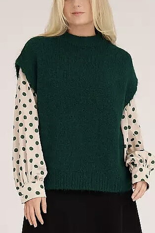 A-View - Patrisia Knit Vest Dark Green