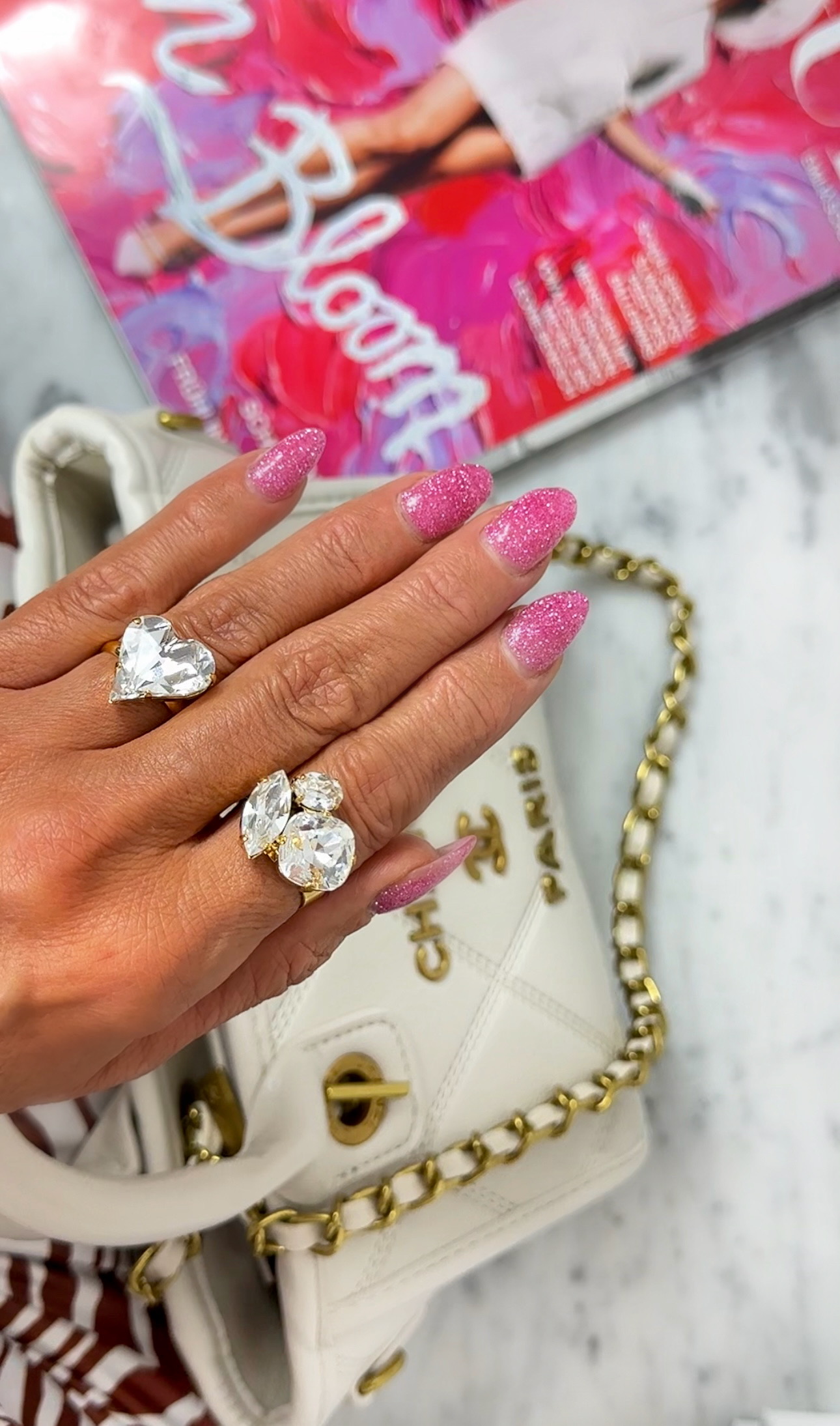 Ring Cruz Clear Crystal Gold - 3