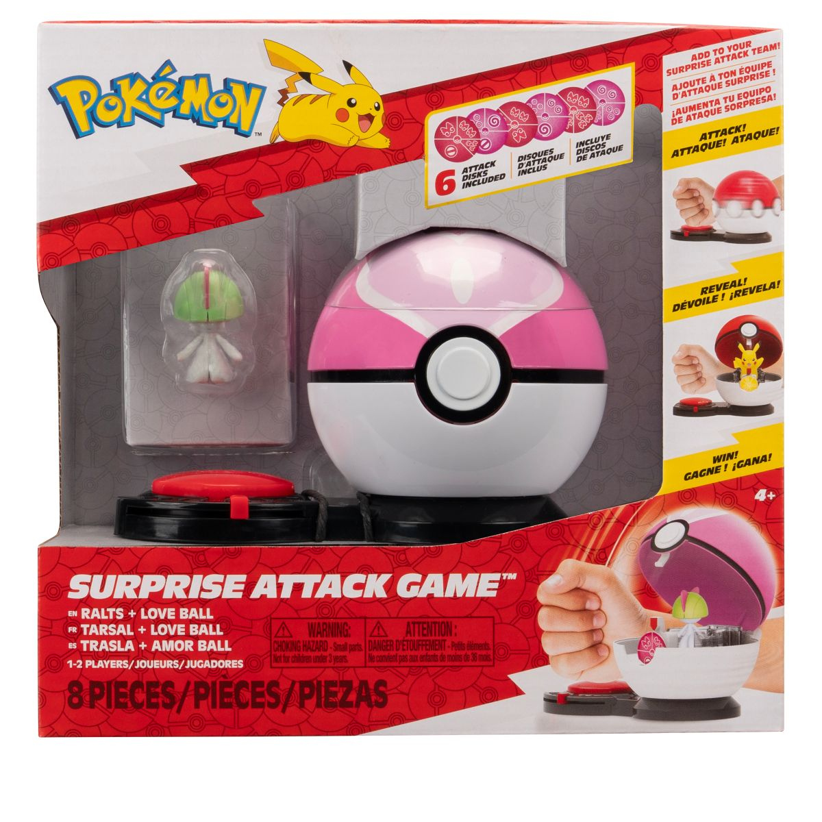 Pokemon Surprise Attack Game Ralts with Love Ball