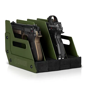 Savior Equipment 4-Slot Pistol Rack - OD Green