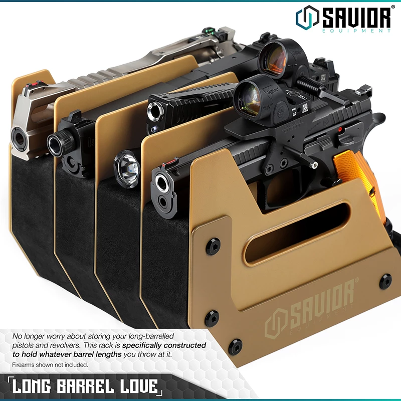 Savior Equipment 4-Slot Pistol Rack - Tan 4