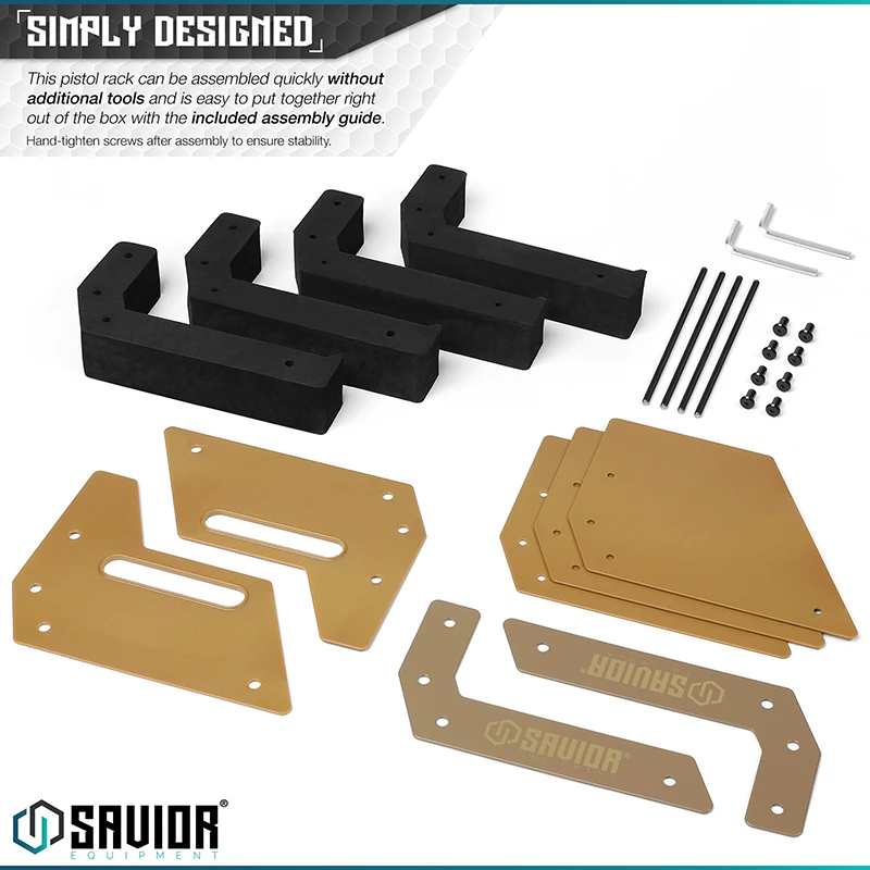 Savior Equipment 4-Slot Pistol Rack - Tan 6