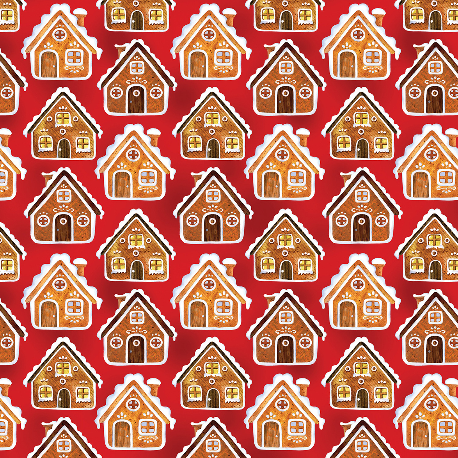 Pepparkakshus - Sugar & Spice - Red Gingerbread Houses Harvest (30 x 110 cm)