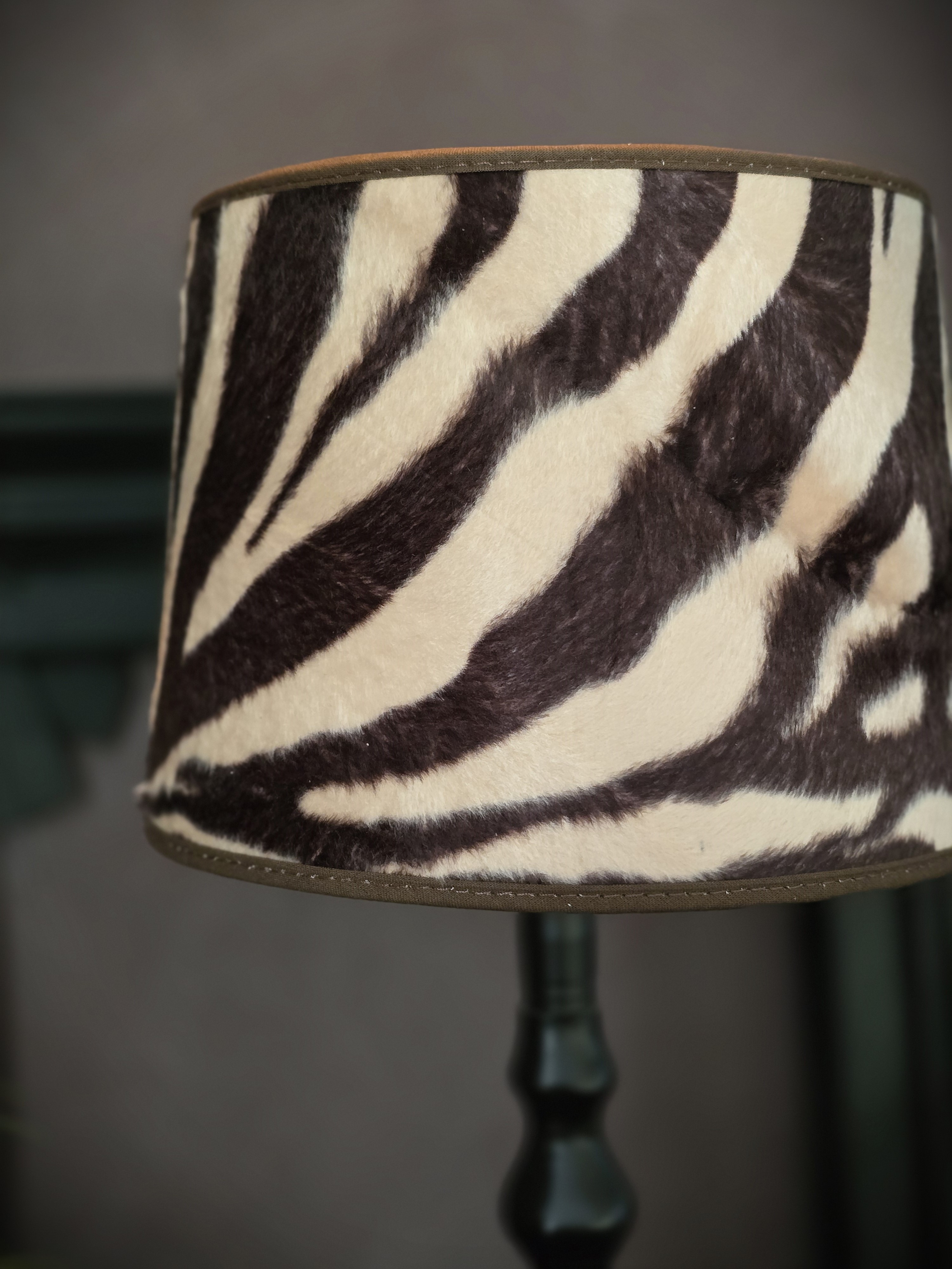 Lampskärm - Brun Zebra 20cm - 4